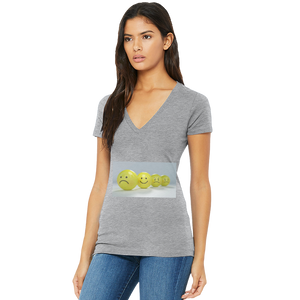 Women's Short Sleeve V-Neck T-Shirt - Bella & Canvas 6035