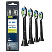 Load image into Gallery viewer, Philips Sonicare Genuine W DiamondClean Toothbrush Heads, 4 Brush Heads, Black, HX6064/95