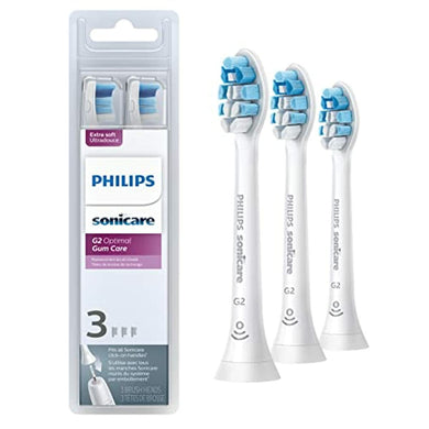 Philips Sonicare Genuine G2 Optimal Gum Health Toothbrush Heads, 3 Brush Heads, White, HX9033/65