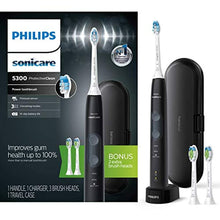 Load image into Gallery viewer, Philips Sonicare ProtectiveClean 5300 Rechargeable Electric Power Toothbrush, Black, HX6423/34