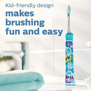 Philips Sonicare for Kids 7+ Genuine Replacement Toothbrush Heads, 2 Brush Heads, Turquoise and White, Standard, HX6032/94