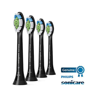 Philips Sonicare Genuine W DiamondClean Toothbrush Heads, 4 Brush Heads, Black, HX6064/95