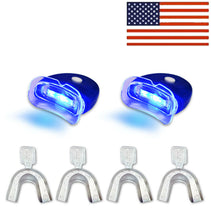 Load image into Gallery viewer, BELLEMATE 2  LED Blue Plasma Handsfree Teeth Whitening Light WITH 4 THERMOFORMING TRAYS MADE IN THE USA FOR YOUR SAFETY!! WITH BATTERIES