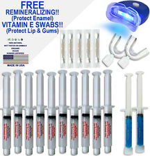 BELLEMATE 44% Dental Teeth Whitening Kit Professional System 10 Gels+ 2 Trays + 1 White LED Light +2 Remin + 5 Swabs