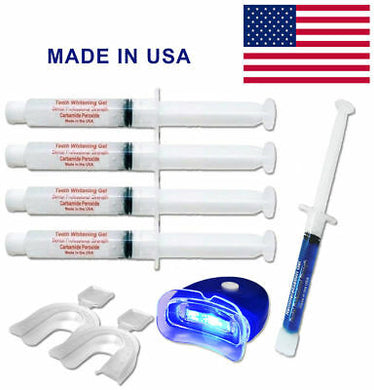 BELLEMATE 4 - Syringes  22% Teeth Whitening Gel FOR SENSITIVE TEETH+ 1 LED Light + MOUTH TRAYS