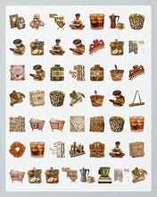 Load image into Gallery viewer, 35pcs-50pcs Vintage Stationery Stickers Gratitude Animal Stickers Food