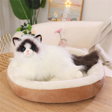 Load image into Gallery viewer, STROLA Realistic Lifelike Plush Cat Stuffed Animal – Soft Faux Fur K