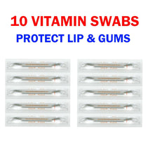 Load image into Gallery viewer, 10 Teeth Whitening Vitamin e Swabs for Lip &amp; Gums Protection Moisturiz