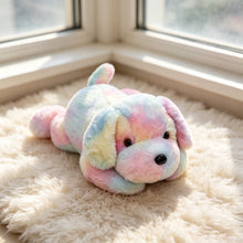 Load image into Gallery viewer, Rainbow Glowing Lying Puppy Plush Toy, Soft Gradient Color Stuffed Dog