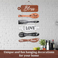 Load image into Gallery viewer, Lzvxtym Dining Room Decoration,Wooden Bless Hanging Wall Sign,Bless th