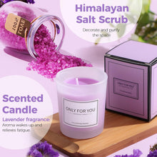 Load image into Gallery viewer, Gift Basket for Women With Lavender Spa Set, Cozy Flannel Blanket, Sel