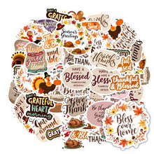 Load image into Gallery viewer, 35pcs Colorful Turkey Stickers Autumn Gratitude Stickers Harvest Thank