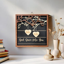Load image into Gallery viewer, Personalized God Gave Me You Wooden Sign – Custom Couple Name Frame,