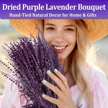 Load image into Gallery viewer, 2 Bundles of 350 Stems Dried Purple Lavender Flowers, 16-17 Inch Prese