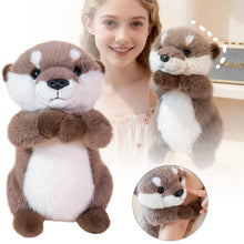 Load image into Gallery viewer, Cute Brown Pray Otter Stuffed Animals Soft Fluffy Otter Plush Toys Stu
