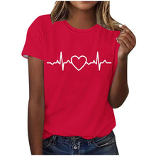 Load image into Gallery viewer, Rezuofi 2 Pcs Valentines Day Shirt Love More Worry Less Shirts Women H