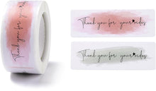 Load image into Gallery viewer, 300Pcs Word Thank You Label Stickers Rectangle with Word Thank You for