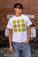 Load image into Gallery viewer, Positive Happy Faces Smile Emoticons Plus Size Crewneck Graphic Tee Sh