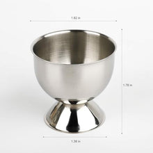 Load image into Gallery viewer, Stainless Steel Egg Cups Set for Hard Soft Boiled Eggs with 6 Egg Cup Holders 6 Egg Spoons