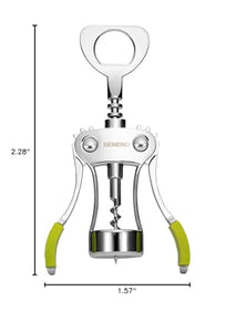 Beneno Wine Opener, Zinc Alloy Premium Wing Corkscrew with Multifunctional Bottles Opener, Sharp Wine Corkscrew with Ergonomic Non-Slip Wing Handle, Upgrade