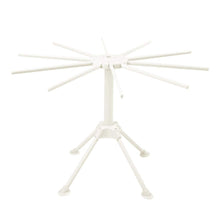 Load image into Gallery viewer, Collapsible Pasta Drying Rack - Spaghetti Noodle Drying Rack with 10 Bar Handles White