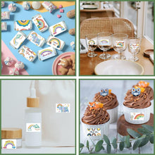 Load image into Gallery viewer, 120 Pcs Thank You Mini Candy Bar Wrappers Cartoon Rainbow Balloon Clou