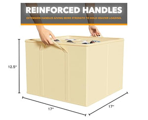 SpaceAid Shoe Organizer for Closet, 2 Pack Foldable Shoe Storage Containers Baskets Boxes Bins w/Adjustable Dividers, Fits 16-32 Pairs, Black