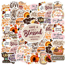 Load image into Gallery viewer, 35pcs Colorful Turkey Stickers Autumn Gratitude Stickers Harvest Thank