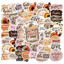 Load image into Gallery viewer, 35pcs Colorful Turkey Stickers Autumn Gratitude Stickers Harvest Thank