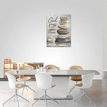 Load image into Gallery viewer, Farmhouse Bathroom Decor Wall Art Zen Stone Bathroom Pictures for Wall