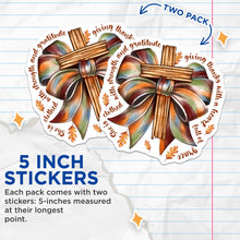 Load image into Gallery viewer, (2 Pack) Christian Faith Stickers - Autumn Gratitude Quote - Inspirati