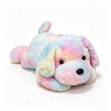 Load image into Gallery viewer, Rainbow Glowing Lying Puppy Plush Toy, Soft Gradient Color Stuffed Dog