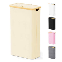Load image into Gallery viewer, SpaceAid Laundry Hamper with Lid, 110L Large Tall Clothes Basket Bin with Bamboo Handles, Collapsible Laundry Hamper for Bedroom, Bathroom, Dorm, Laundry Room - Black