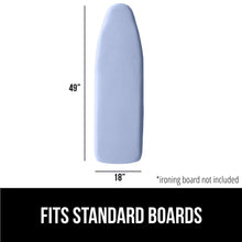 Load image into Gallery viewer, Ironing Board Cover and Pad, Silicone Coating, Thick Scorch Resistant Padding, Heavy Duty Iron Covers Standard Boards, Hook and Loop Fastener Strap, Silver, 15x54