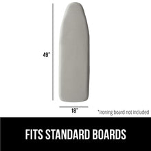 Load image into Gallery viewer, Ironing Board Cover and Pad, Silicone Coating, Thick Scorch Resistant Padding, Heavy Duty Iron Covers Standard Boards, Hook and Loop Fastener Strap, Silver, 15x54
