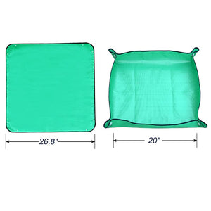 Foldable Plant Repotting Mat - Waterproof Indoor/Outdoor Gardening Mat - 26.8" x 26.8" (Green)