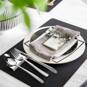 YellRin Knife Spoon Rests Stainless Steel Spoon Fork Knife Rest Rack Flatware Holder Set of 4 for Dining Table Hotel Restaurant ﻿ (size 3)