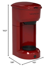 Load image into Gallery viewer, Mixpresso 2 in 1 Coffee Brewer, Single Serve &amp; Personal Coffee Maker, Compact Size Mini, Quick Brew Technology, 14oz Red