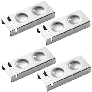 YellRin Knife Spoon Rests Stainless Steel Spoon Fork Knife Rest Rack Flatware Holder Set of 4 for Dining Table Hotel Restaurant ﻿ (size 3)