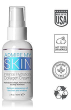 Load image into Gallery viewer, Admire My Skin Collagen Cream Moisturizer For Dry Skin - Hyaluronic Acid Cream - Non Comedogenic Hydrating Cream Eliminates Dull Dry Skin for That Healthy Youthful Glow 2oz