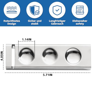YellRin Knife Spoon Rests Stainless Steel Spoon Fork Knife Rest Rack Flatware Holder Set of 4 for Dining Table Hotel Restaurant ﻿ (size 3)
