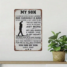 Load image into Gallery viewer, HELLOYOUNG Vintage Metal Tin Sign for Man Cave, Personalized Dad Gift