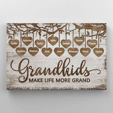 Load image into Gallery viewer, Customizaholic Custom Grandkids Heart Canvas, Grandchildren Name Sign,