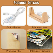 Load image into Gallery viewer, KAINSY Personalized Mom Gifts Wooden LED Night Light, Custom Acrylic P