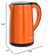 Load image into Gallery viewer, Secura Original Stainless Steel Double Wall Electric Water Kettle 1.8 Quart with Auto Shut-Off &amp; Boil-Dry Protection, Black Onyx SWK-1701DA/HB-3227B