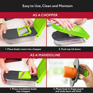 Fullstar Vegetable Chopper, Mandoline Slicer - Cheese Grater, Food Chopper with Container, Kitchen Gadgets, Home Essentials (6-in-1, White/Black)