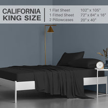 Load image into Gallery viewer, Secura Queen Bed Sheet Set, 4pcs Bedding Sheets &amp; Pillowcases, Soft Microfiber 1800 Thread Count 16&quot; Deep Pocket Luxury Bed Sheets - Hypoallergenic, Wrinkle &amp; Fade Resistant (Black)