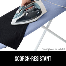 Load image into Gallery viewer, Ironing Board Cover and Pad, Silicone Coating, Thick Scorch Resistant Padding, Heavy Duty Iron Covers Standard Boards, Hook and Loop Fastener Strap, Silver, 15x54