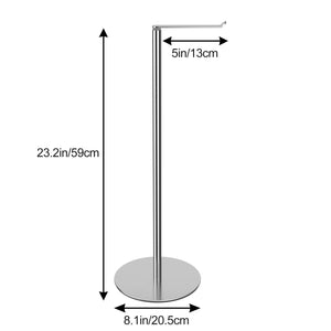 Toilet Paper Holder Stand and Dispenser for 4 Spare Rolls, Stainless Steel Free-Standing Toilet Tissue Paper Roll Storage Shelf