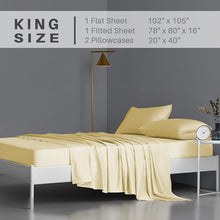 Load image into Gallery viewer, Secura Queen Bed Sheet Set, 4pcs Bedding Sheets &amp; Pillowcases, Soft Microfiber 1800 Thread Count 16&quot; Deep Pocket Luxury Bed Sheets - Hypoallergenic, Wrinkle &amp; Fade Resistant (Black)